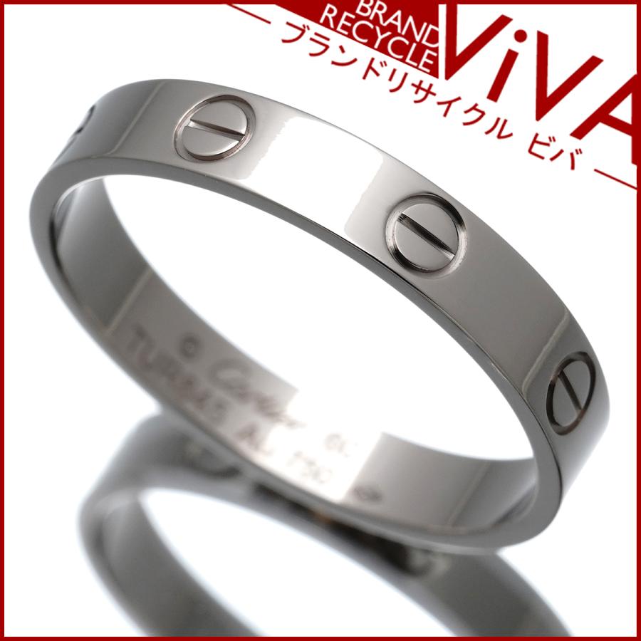 LOVE（Cartier） カルティエ ミニラブリング 指輪 K18WG 750 ホワイト