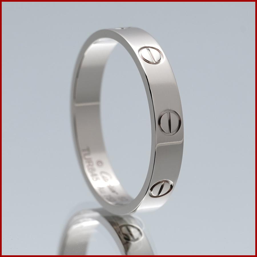 LOVE（Cartier） カルティエ ミニラブリング 指輪 K18WG 750 ホワイト