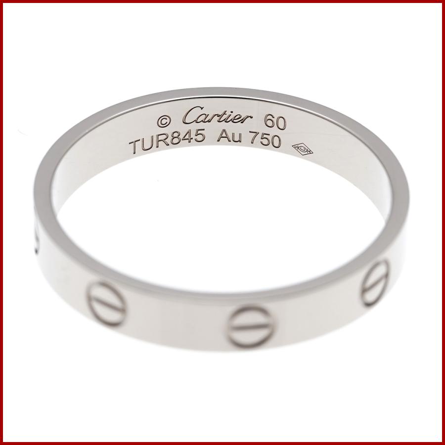 LOVE（Cartier） カルティエ ミニラブリング 指輪 K18WG 750 ホワイト