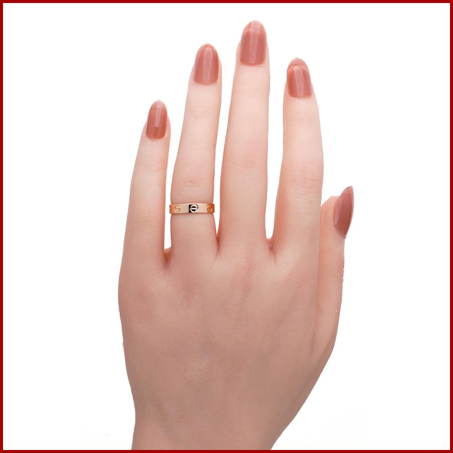 LOVE（Cartier） カルティエ LOVE ミニラブリング 指輪 K18PG ピンク