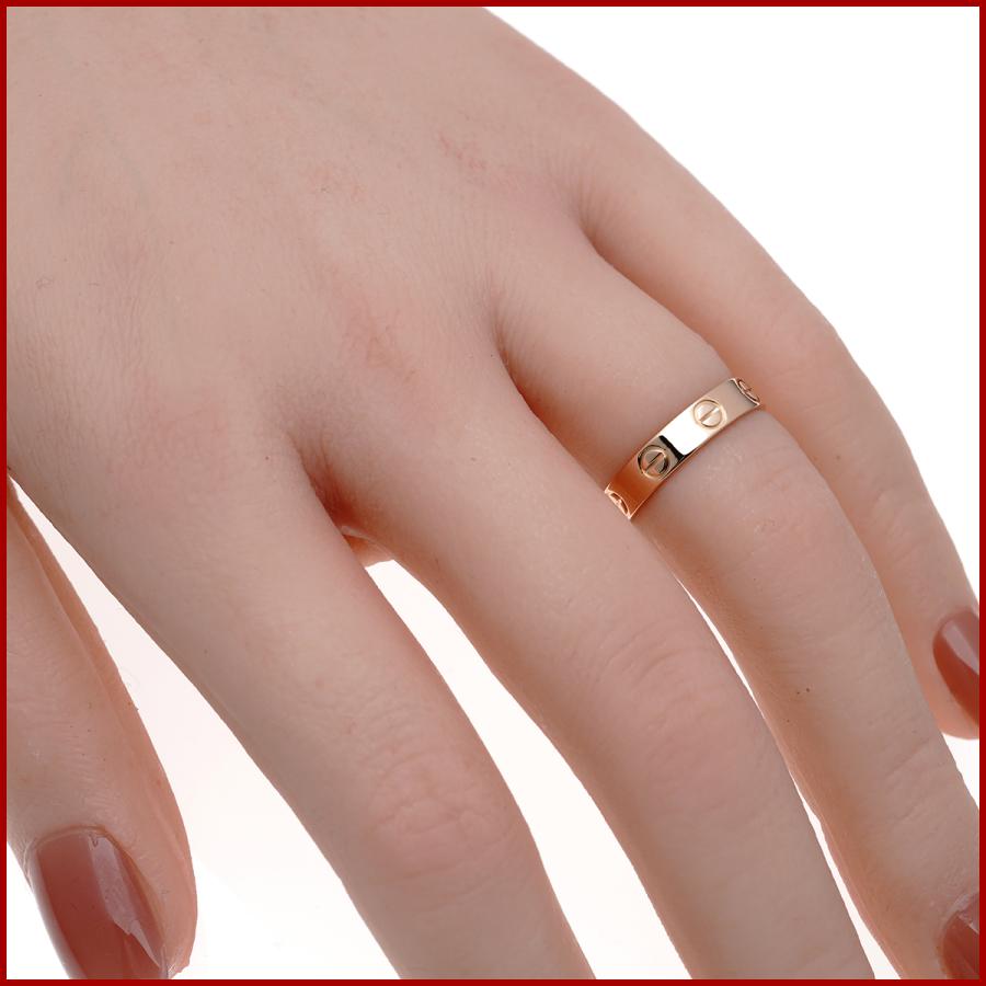 LOVE（Cartier） カルティエ LOVE ミニラブリング 指輪 K18PG ピンク