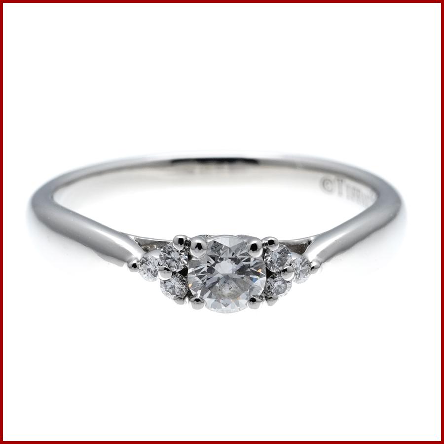 【美品】ティファニー ハーモニー ダイヤモンド リング Pt950 6号 指輪 TIFFANY&Co.（ティファニー） ハーモニー サイドストーン ダイヤモンド