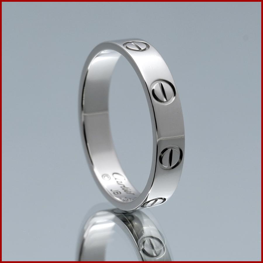 【カルティエ】ミニラブリング　サイズ53、日本サイズ13号 WG LOVE（Cartier） カルティエ LOVE ミニラブリング 指輪 Pt950 プラチナ