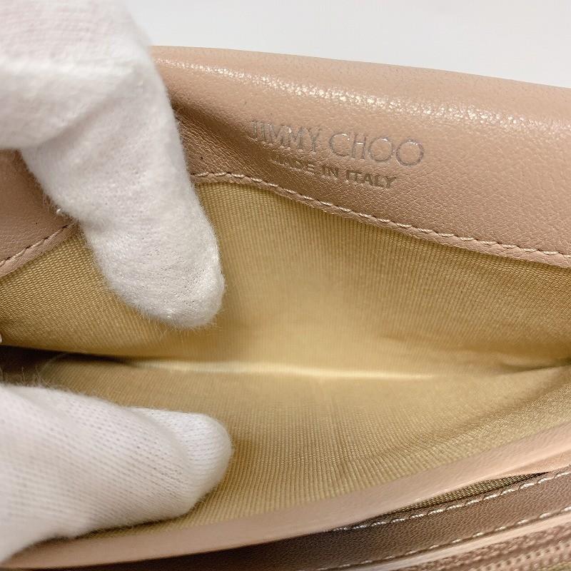 希望者のみラッピング無料 ジミーチュウ 正規品 ブランド ベージュ系ピンク色でオシャレな長財布 Jimmy 中古 ブランド長財布 ブランド小物 長財布 Choo 財布 Abcautotransport Com