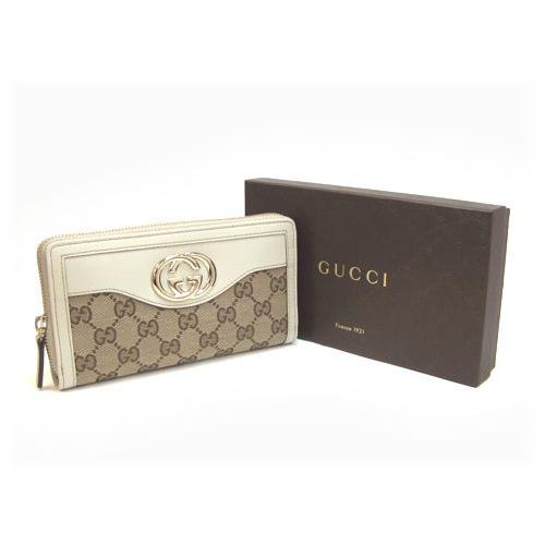 GUCCI GGキャンバス ラウンドファスナー長財布【箱付き】 GUCCI（グッチ） グッチGUCCI財布サイフさいふ財布 GGキャンバス