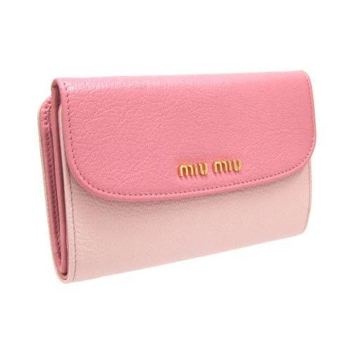 ミュウミュウ miumiu 財布 サイフ さいふ MIUMIU 財布 新作 レザー二つ折り財布  5M1225 MADRAS 新作｜brand｜02