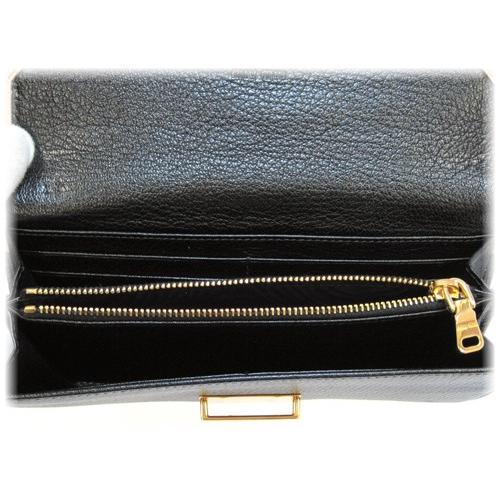 新品 miumiu 正規品 長財布 MIUMIUパールクリスタル♪MIU長財布♪マトラッセ ブラック (MiuMiu/長