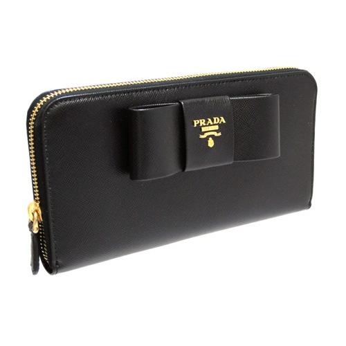 PRADA（プラダ） 財布 長財布 リボン ラウンドファスナー 1M0506