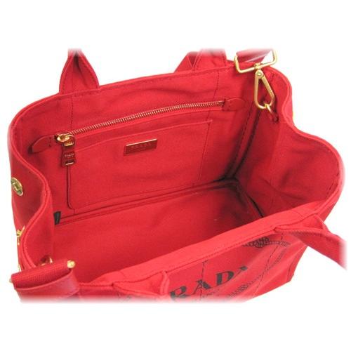 プラダ PRADA バッグ 新作 カナパ キャンバス ロゴ トートバッグ 2WAY ショルダーバッグ B2439G 1BG439 ROSSO｜brand｜04