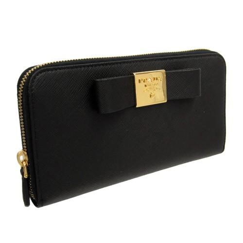 PRADA（プラダ） 財布 長財布 リボン ラウンドファスナー 1ML506 NERO