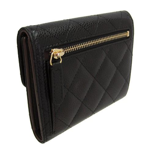 キャビアスキン CHANEL シャネル 財布 マトラッセ 三つ折り財布 AP0231
