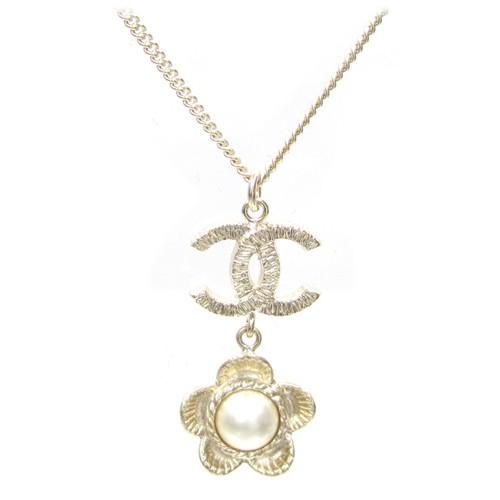 CHANEL シャネル ネックレス ココマーク フラワー パール ペンダント 