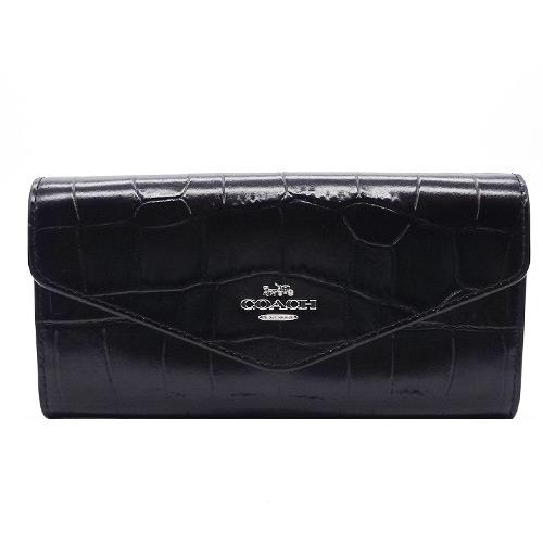 COACH（コーチ） 財布 長財布 新作 新品 クロコダイルエンボスドレザー 