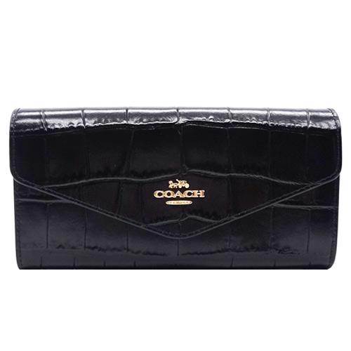 COACH コーチ 財布 長財布 新作 新品 クロコダイルエンボスド COACH コーチ 財布 長財布 新作 新品 クロコダイルエンボスド