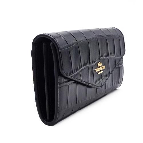 COACH コーチ 財布 長財布 新作 新品 クロコダイルエンボスド COACH コーチ 財布 長財布 新作 新品 クロコダイルエンボスド