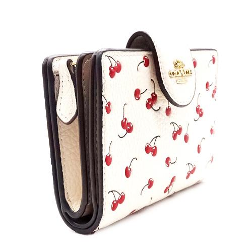 COACH（コーチ） 財布 サイフ 新作 新品 チェリー プリント レザー
