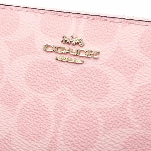 COACH 新品 正規品 　長財布　シグネチャーピンク 新品】COACH コーチ 長財布 シグネチャー カーキ ピンク｜Yahoo!フリマ