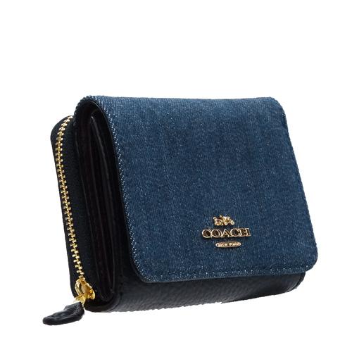 COACH（コーチ） 財布 新作 三つ折り財布 デニム C3321 IMDEI 新品