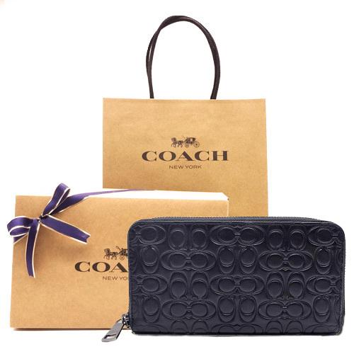 コーチ 財布 COACH 長財布 新作 新品 メンズ ファスナー長財布 シグネチャー レザー  32033 BLK ブラック【コーチ箱 ショップ袋付き ギフト包装無料】｜brand