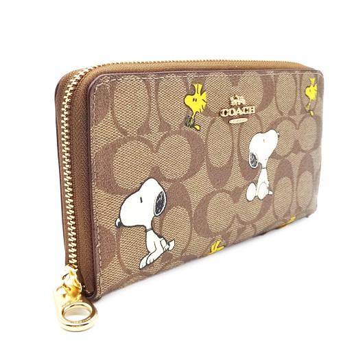 コーチ COACH 財布 新作 新品 シグネチャー スヌーピー PEANUTS ラウンドファスナー長財布 CE-705 IMT10【コーチ箱 ショップ袋付き ギフト包装無料 】｜brand｜03