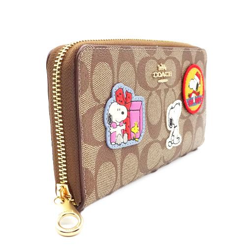 コーチ　長財布　新作　218  スヌーピーコラボ COACH（コーチ） 長財布 スヌーピー キャンバス レザー シグネチャー
