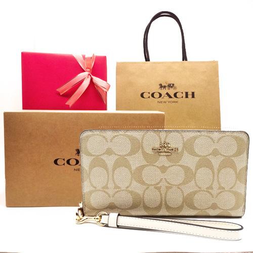 コーチ COACH 財布 長財布 新作 新品 シグネチャー ラウンドファスナー