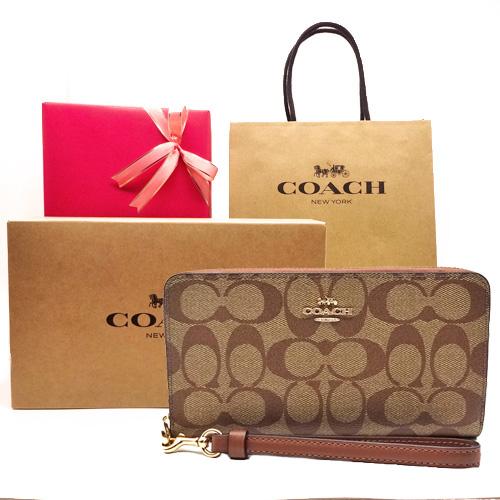 COACH コーチ 財布 長財布 新作 新品 シグネチャー ラウンドファスナー  