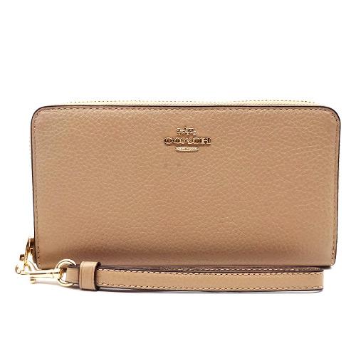 COACH（コーチ） 財布 長財布 新作 新品 ペブルド レザー ラウンド