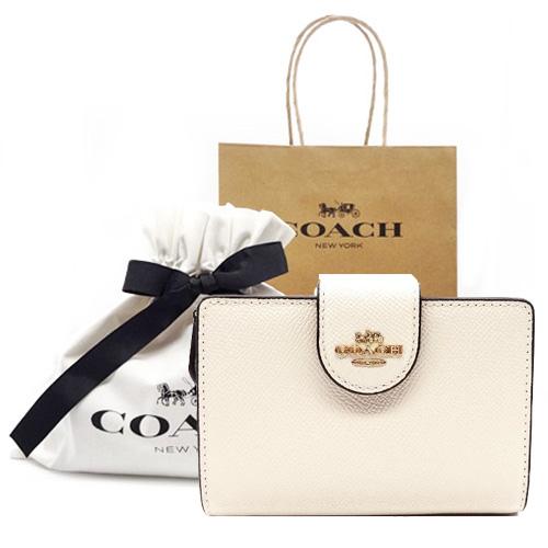 COACH（コーチ） 財布 二つ折り財布 新作 新品 クロスグレイン レザー