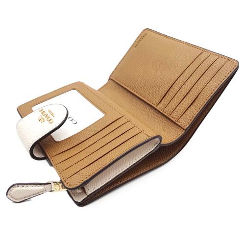 COACH（コーチ） 財布 二つ折り財布 新作 新品 クロスグレイン レザー