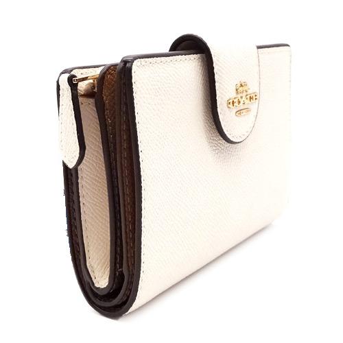COACH（コーチ） 財布 二つ折り財布 新作 新品 クロスグレイン レザー