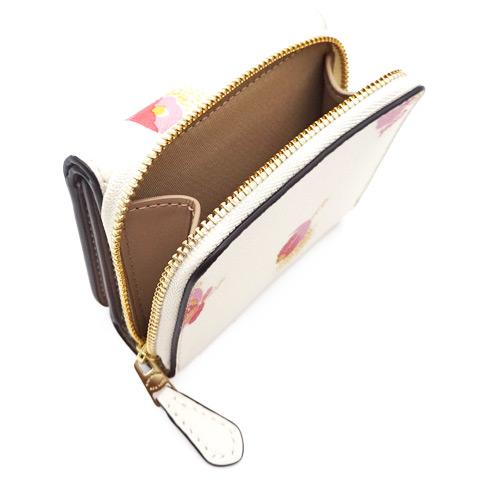 ショップバック・箱付き　コーチ　財布ホワイトフローラルフラワー COACH（コーチ） コーチ箱 ショップ袋付き ギフト包装無料 財布 サイフ