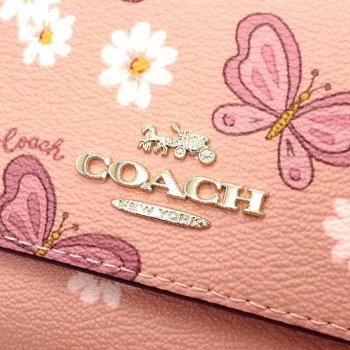 コーチ 財布 COACH サイフ 新品 バタフライ フローラルプリント 蝶々