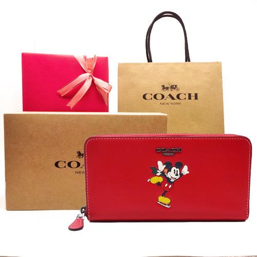 COACH コーチ 財布 長財布 新作 新品 ディズニー コラボ ミッキー 