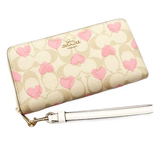 COACH（コーチ） 財布 長財布 新作 新品 花柄 シグネチャー ハート