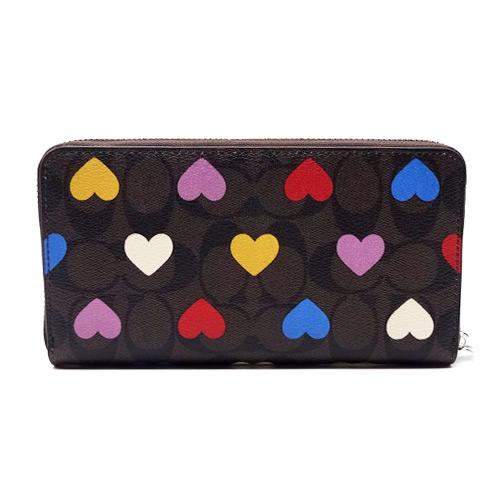 COACH（コーチ） 財布 長財布 新作 新品 花柄 シグネチャー ハート