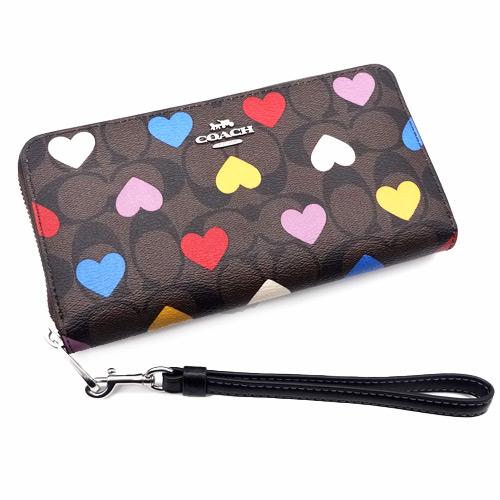 COACH（コーチ） 財布 長財布 新作 新品 花柄 シグネチャー ハート