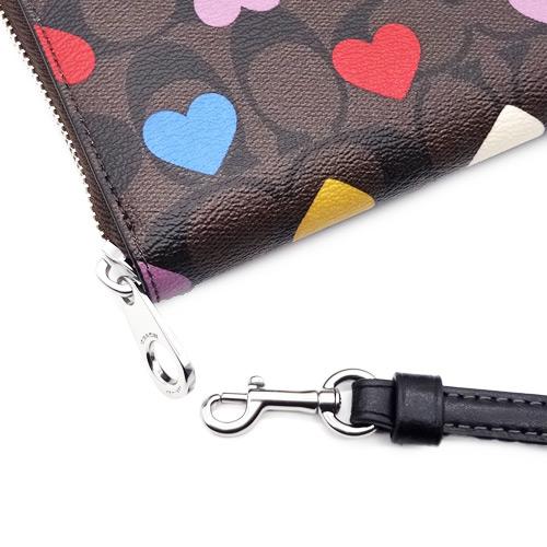 COACH（コーチ） 財布 長財布 新作 新品 花柄 シグネチャー ハート