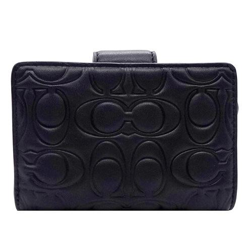 コーチ COACH 二つ折り財布 シグネチャー L字ファスナー フラップ ブラック COACH（コーチ） 国内発送 財布 レディース 折り財布 シグネチャー