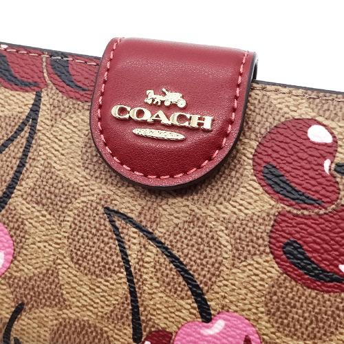 COACH（コーチ） COACH財布 折り財布 新作 新品 シグネチャー チェリー