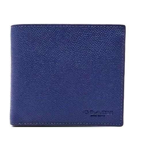 通販 コーチ 財布 メンズ 青 COACH 二つ折り財布 メンズ コーチ