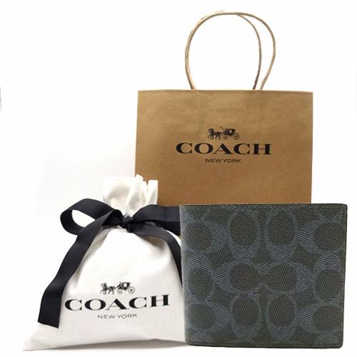 coach財布 COACH（コーチ） 財布 メンズ 二つ折り財布 コインケース付き 新作