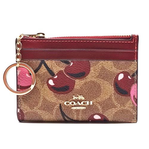 COACH コーチ コインケース 小銭入れ財布 レッド チェリー さくらんぼ