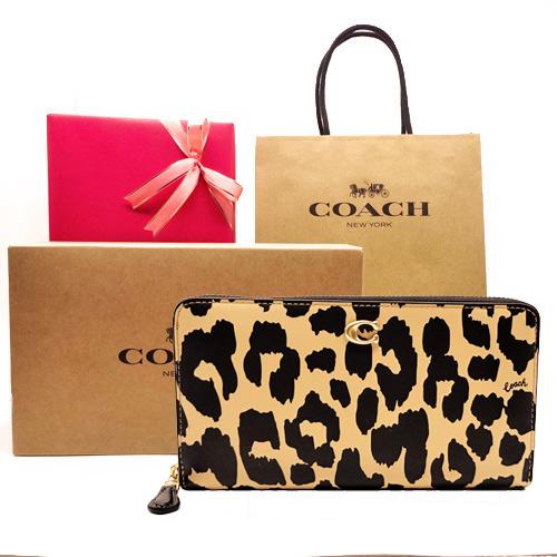 COACH（コーチ） サイフ 財布 長財布 新作 新品 レオパードプリント