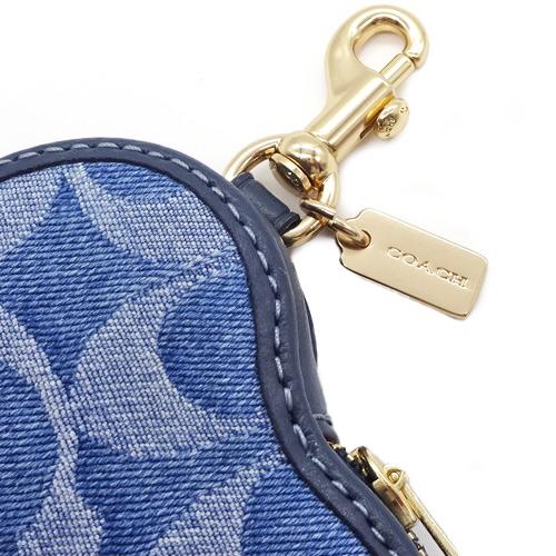 COACH（コーチ） ハートチャーム コインケース 新作 新品 デニム