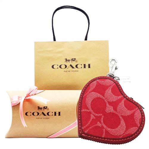 COACH（コーチ） ハートチャーム コインケース 新作 新品 デニム 
