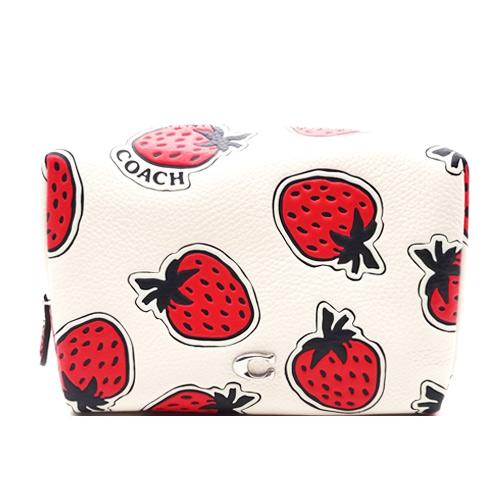 COACH（コーチ） コーチCOACHポーチ 新作 新品 ストロベリープリント