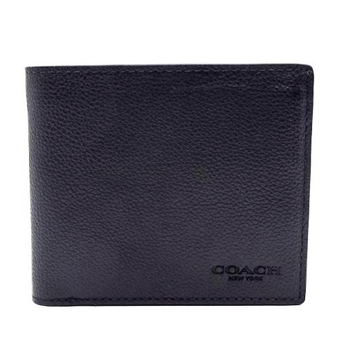 COACH（コーチ） 財布メンズ 新作 新品 カーフ レザー 二つ折り財布 