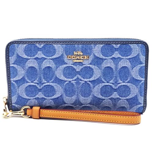 COACH（コーチ） 財布 長財布 新作 新品 デニム シグネチャー プリント