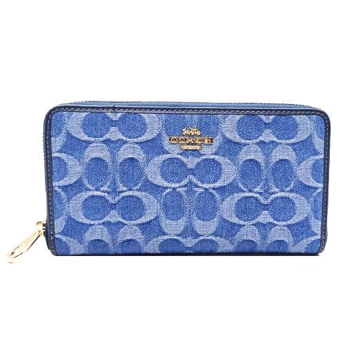 COACH（コーチ） 財布 長財布 新作 新品 デニム シグネチャー プリント